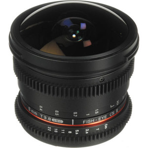  Bower 8mm T/3.8 Fisheye HD Cine Lens for Canon DSLR Mount 
