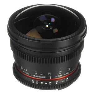  Bower 8mm T/3.8 Fisheye HD Cine Lens for Nikon DSLR Mount 