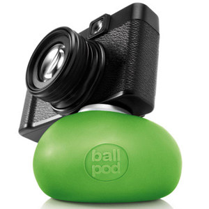  BallPod 3.14" / 8cm Camera Pod, Nonslip Silicon, 10.5 oz Load Capacity, Green 