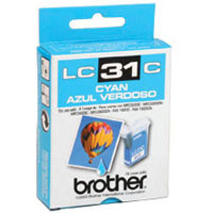  Brother LC31C Cyan Ink Cartridge for Fax 1820C, 1920CN, and MFC-3220C, MFC-3320CN, 3420C & 3820CN, 