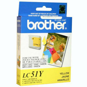  Brother Yellow Ink Cartridge for Many Inkjet Office Machines, 400 Page Yield. 