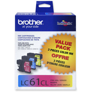  Brother LC613PKS Innobella Standard-Yield Cyan/Magenta/Yellow Ink Cartridge, 3 Pack 