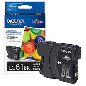  Brother LC61BK Innobella Standard Yield Black Ink Cartridge, Approximatly 450 Pages. 