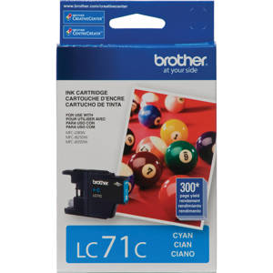  Brother LC71 Innobella Standard Yield Cyan Ink Cartridge, 300 pages Yield 