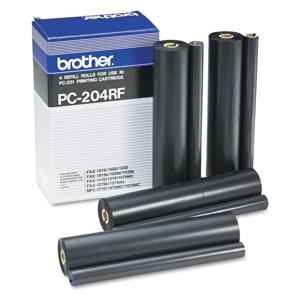  Brother PC204RF 4-Pack of Refill Rolls for PC-201 Print Cartridge 