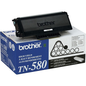  Brother TN580 Standard Black Toner Cartridge, Approximate 7,000 Page Yield 