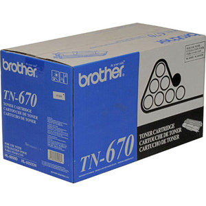  Brother TN670 High Yield Black Toner Cartridge, Approximate 7,500 Page Yield 