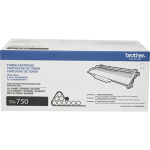  Brother TN750 High Yield Toner Cartridge, Upto 8000 Page Yields 