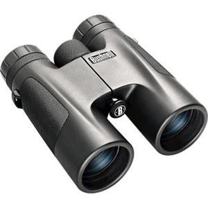  Bushnell 10x42mm Powerview Weather Resistant Roof Prism Binocular with 5.5 Degree Angle of View, Black, Clamshell Packaging 