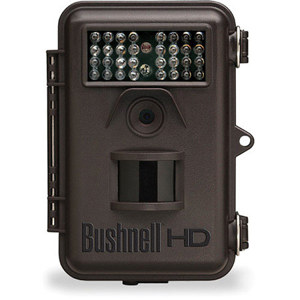  Bushnell Trophy Cam HD Trail Camera, 8MP, B&W Text LCD Display, 32-LED Night Vision Flash with 60' Range, HD 720p Video with Audio, Brown 