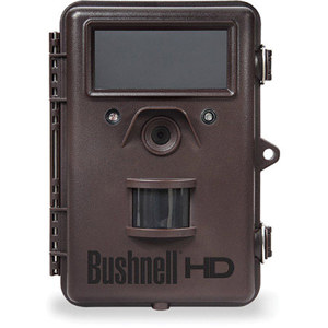  Bushnell Trophy Cam HD Max Trail Camera, 8MP, Color Viewer LCD Display, 32 No-Glow Black LED Flash with 45' Range, HD 720p Video with Audio, Brown 