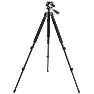  Bushnell Advanced Titanium Tripod with Three-way Pan Head, Three-position Leg Angle Adjustment. 