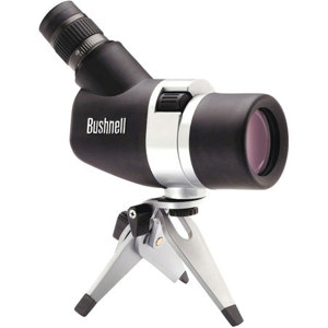  Bushnell Spacemaster 50mm 15-45x Zoom Collapsible Spotting Scope Outfit - Angle Version - Silver & Black Finish 