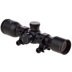  BSA Optics 4x30mm Tactical Weapon Scope, Mil-Dot Crosshair Reticle, Weaver Style Ring Mount 