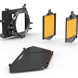  Bright Tangerine Viv 5" 2 Stage Matte Box Kit 1, Includes Top Flag, Flag Mounts, 5x5" Tray, 4x5.65" Horizontal Tray 
