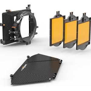  Bright Tangerine Viv 5" 3 Stage Matte Box Kit 2, Includes Top Flag, Flag Mounts, 5x5" Tray, (2) 4x5.65" Horizontal Trays 