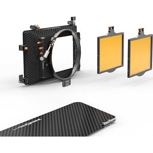  Bright Tangerine Misfit Kit 3: 4x5.65" 2-Stage Clamp-On Matte Box, Includes Top Flag & Mounts, 143mm Clamp Attachmnet, Three 4" x 5.65" Trays 