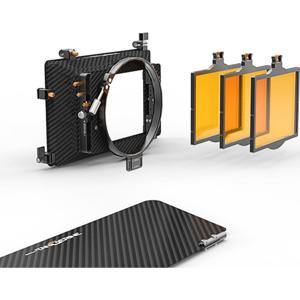  Bright Tangerine Misfit Kit 4: 4x5.65" 3-Stage Matte Box, Includes Top Flag & Mounts, 143mm Clamp Attachmnet, Three 4x5.65" Trays 