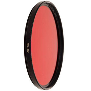  B + W 55mm #090 Glass Filter - Light Red #25 