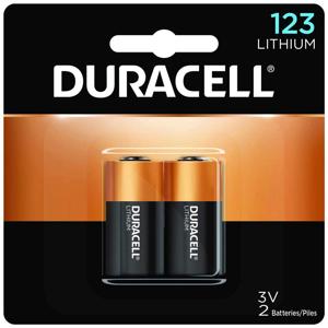 Duracell Ultra 123A Photo Lithium Battery 3volt DL123AB2