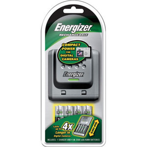 Energizer Compact Battery Charger With (4)AA Batteries: Picture 1 regular