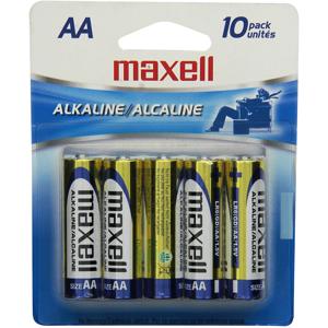Maxell "AA" 1.5v Alkaline Battery (10-Pack) 723410