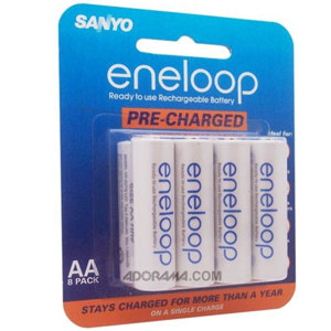 Sanyo Eneloop AA NiMH 2000 mAh Batteries, 8-Pack: Picture 1 regular