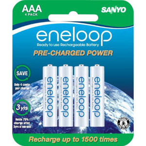 Sanyo Eneloop AAA Rechargeable Ni-MH Battery SEC-HR4U4BPN