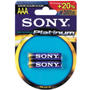 Sony Stamina Platinum Alkaline AAA Batteries, Pack of 2: Picture 1 regular