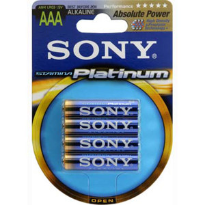 Sony Stamina Platinum Alkaline AAA Batteries, Pack of 4: Picture 1 regular