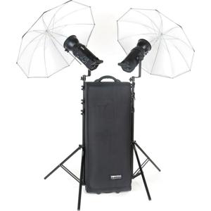  Bowens Gemini 500R/500R Studio Kit (PocketWizard Compatible) with Two 500 watt Second Monolights, Umbrellas, Stands & Carry Bag, 