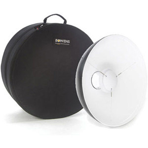  Bowens 21" White Beauty Dish & Case, White 