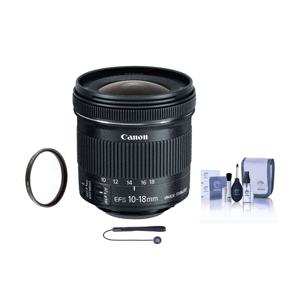  Canon EF-S 10-18mm f/4.5-5.6 IS STM Lens - Bundle With 67MM UV Filter, Cleaning Kit, Capleash II 