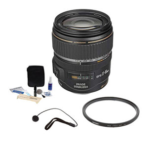 Canon EF-S 17-85mm F/4-5.6 USM IS Image Stabilized Af Lens Kit, for EOS 20D and Digital Rebel Cameras, U.S.A. Warranty. with Tiffen 67mm UV Wide Angle Filter, Lens Cap Leash, Professional Lens Cleaning Kit