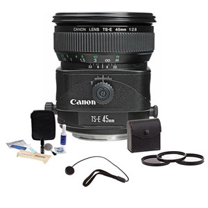  Canon TS-E 45mm f/2.8 Tilt and Shift Manual Focus Lens Kit, USA with 72mm Digital Essentials Filter Kit, Lens Cap Leash, Professional Lens Cleaning Kit, 