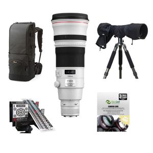  Canon EF 500mm f/4L IS II USM Image Stabilizer Telephoto Lens - U.S.A. Warranty - Bundle With Lowepro Lens Trekker 600 AW II Backpack Black, New Leaf 3 Year (Drops & Spills) Warranty, LensAlign MkII Focus Calibration System, ERC-E4L Raincover for EOS Cameras & Lenses 