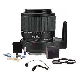  Canon MP-E 65mm f/2.8 1-5x Macro Photo Manual Focus Telephoto Lens Kit, USA with 58mm Photo Essentials Filter Kit, Lens Cap Leash, Professional Lens Cleaning Kit, 