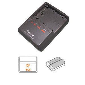Image :  Canon BP-511A Li-on Rechargeable Battery 1390mAh - Bundle with  CG-580 110V Battery Charger amp; SanDisk 8GB Extreme Compact Flash Memory Card 