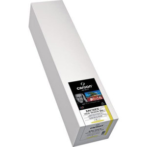  Canson Arches Velin Museum, 100% Cotton Rag, Smooth Bright White Matte Inkjet Paper, 315gsm, 17"x50' Roll 
