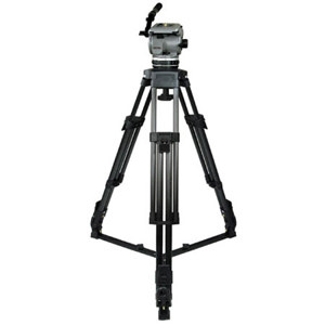  Cartoni D602  Aluminum Tripod System with D600  Head, L501 1-Stage Tripod & On-Ground Spreader, Supports 48 lbs, Maximum Height 63" 