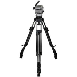  Cartoni Gamma AL 2 /ML System, with Gamma Head, 2-Stage Aluminum Tripod with Mid-Level Spreader & Soft Case, Supports 15 to 35 lbs. 