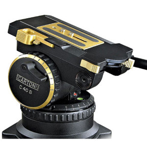  Cartoni K479 C40 S Fluid Head with Quick Release & Flat Base - Supports 110 lbs 
