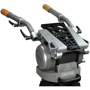  Cartoni Omega O101 Flat Base OB/Studio Fluid Head with Telescopic Pan Bar, Supports 154 lbs 
