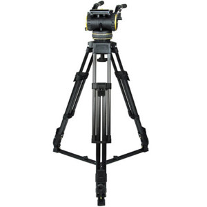  Cartoni S424 C20S Carbon Fiber Tripod System with C20S Head, 2-Stage Heavy-Duty Tripod & On Ground Spreader, Supports 61 lbs, Maximum Height 72.0" 