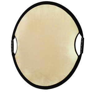  Sunbounce Sun Mover, Circular Collapsible Disc Reflector, Zebra / White Seamless 32" / 90cm. 