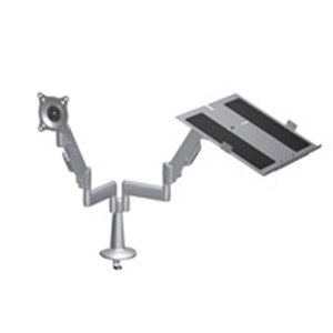 Chief KGL220 Height-Adjustable Monitor/Laptop Dual Arm Desk Mount, Silver: Picture 1 regular