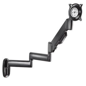 Chief KWB110 Height-Adjustable Triple Swing Arm Wall Mount, Black: Picture 1 regular