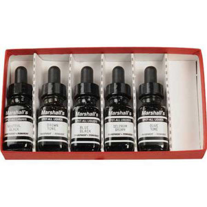 Marshall Spot All Black & White Print Retouching Dye Kit, Five 1/2oz. Bottles: Picture 1 regular