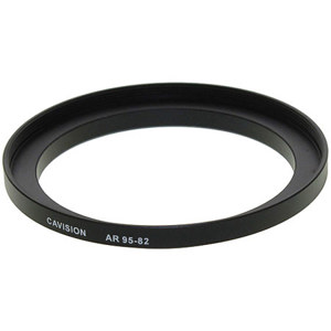  Cavision Medium-Thick Step-Up Ring, Front 95mm Thread (98mm OD), Rear 82mm Thread, Depth 12mm 