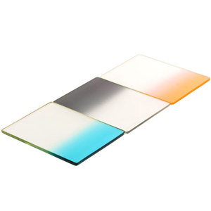  Cavision 3x4" 3 Filter Set, Graduated Neutral Density, Graduated Blue, Graduated Orange 